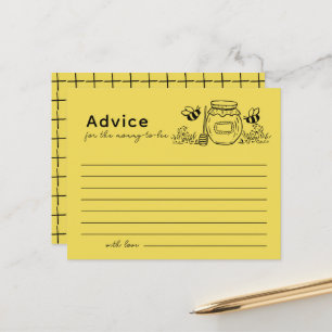 Carte de conseils pour Baby Shower 'Pot de miel et