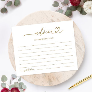 Carte de conseils pour la douche nuptiale d'automn