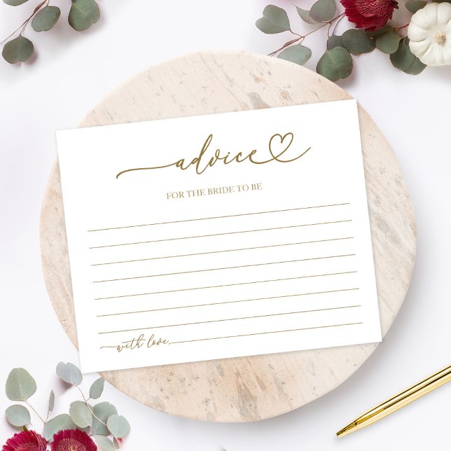 Carte de conseils pour la douche nuptiale d'automn (Créateur téléchargé)