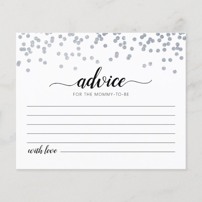 Carte de conseils pour la future maman pour la fêt (Devant)