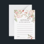 Carte de conseils pour la future mariée aux fleurs<br><div class="desc">Carte de conseils pour la future mariée aux fleurs australiennes rustiques.</div>