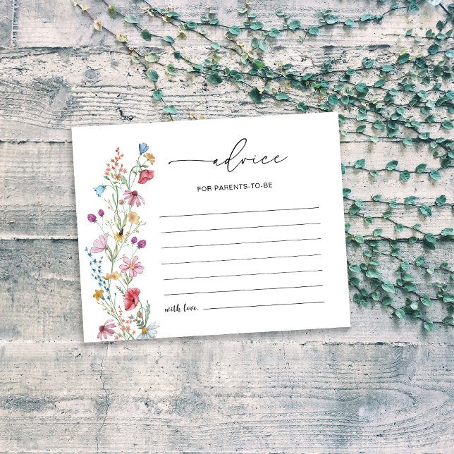 Carte de conseils pour les futurs parents Fleurs s (Créateur téléchargé)