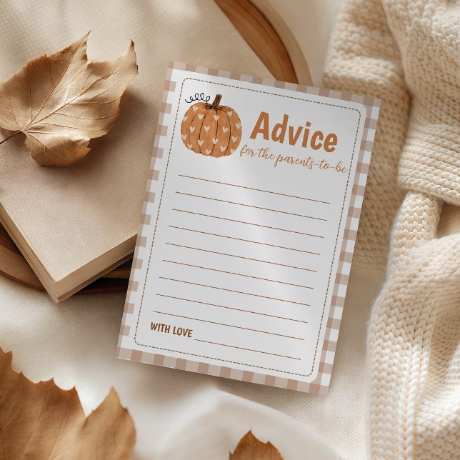 Carte de conseils pour les parents en vichy beige  (Créateur téléchargé)