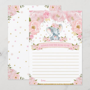 Carte de conseils pour maman future pour une baby