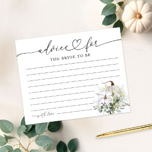 Carte de conseils pour un mariage d'automne à thèm