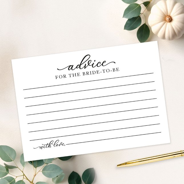 Carte de conseils pour un mariage d'automne avec v (Créateur téléchargé)