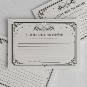Carte de conseils pour un mariage gothique d'Hallo