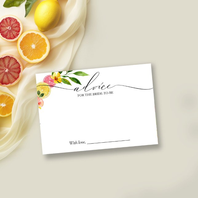 Carte de conseils pour une douche de mariage Main  (Créateur téléchargé)