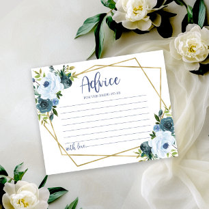 Carte de conseils pour une douche de mariée floral
