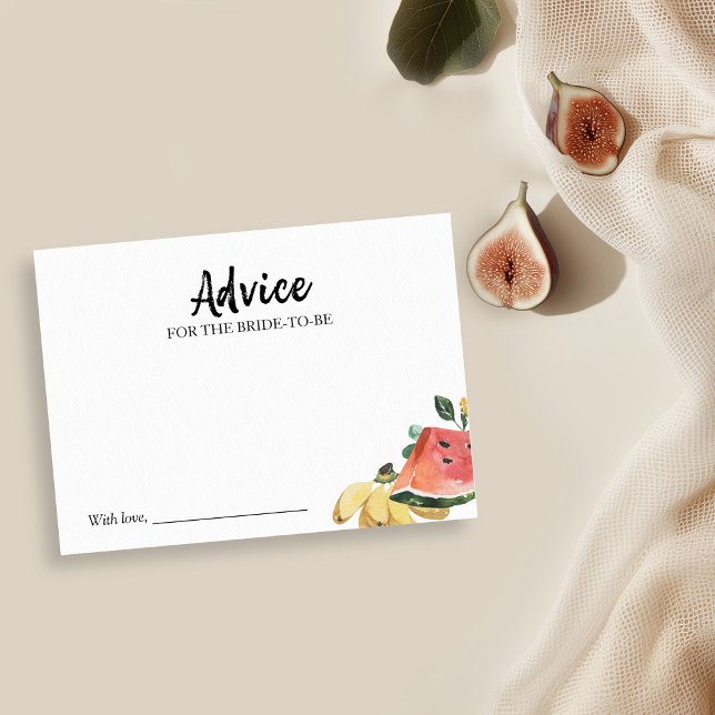 Carte de conseils pour une fête prénuptiale Fresh  (Créateur téléchargé)
