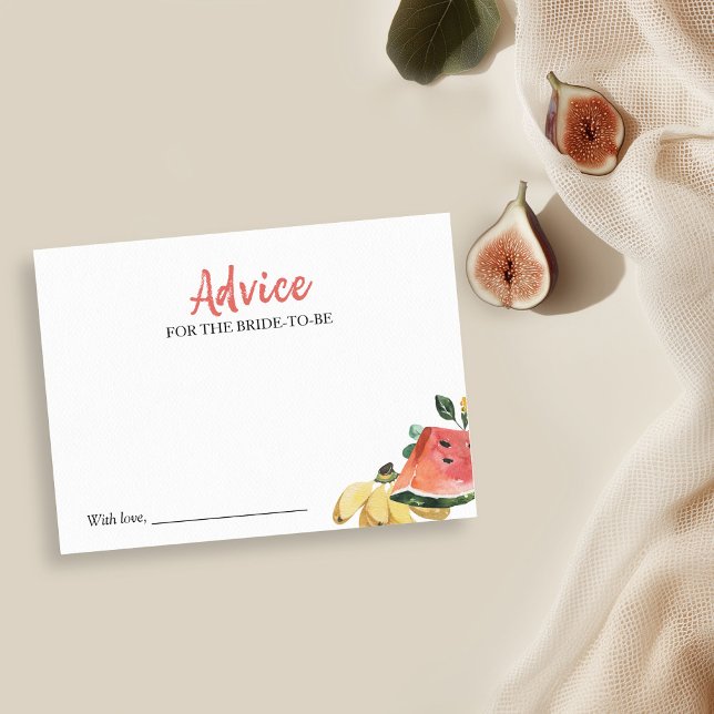 Carte de conseils pour une fête prénuptiale Fresh  (Créateur téléchargé)