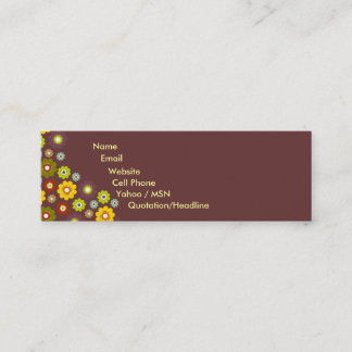 Carte de contact de flower power