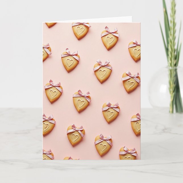 Carte de Cookie Cadeau Cœur Sucré (Devant)