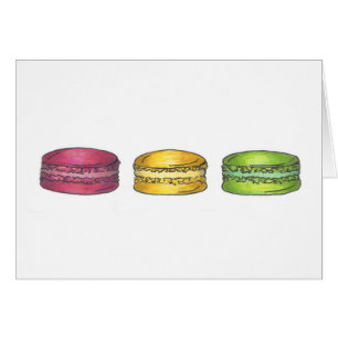 Carte de cookie Macarons français Macaron multicol