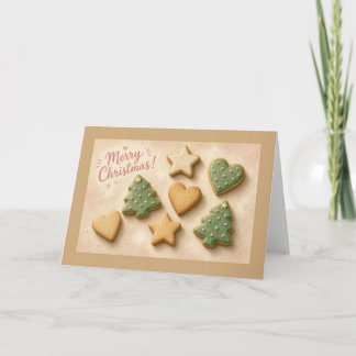 Carte de cookies en forme d'étoile et de cœur pour