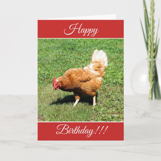Carte de coq d'anniversaire personnalisée (Devant)