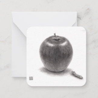 CARTE DE CORRESPONDANCE りんごとあおむし