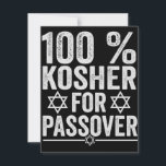 Carte De Correspondance 100% Kosher pour Passover Funny Passover Pesach<br><div class="desc">chanoukah,  menorah,  hanoukka,  dreidel,  juif,  Chrismukkah,  vacances,  horah,  noël,  sufganiyot</div>
