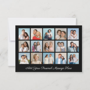 Carte De Correspondance 15 Collage Photo Ajoutez votre propre message