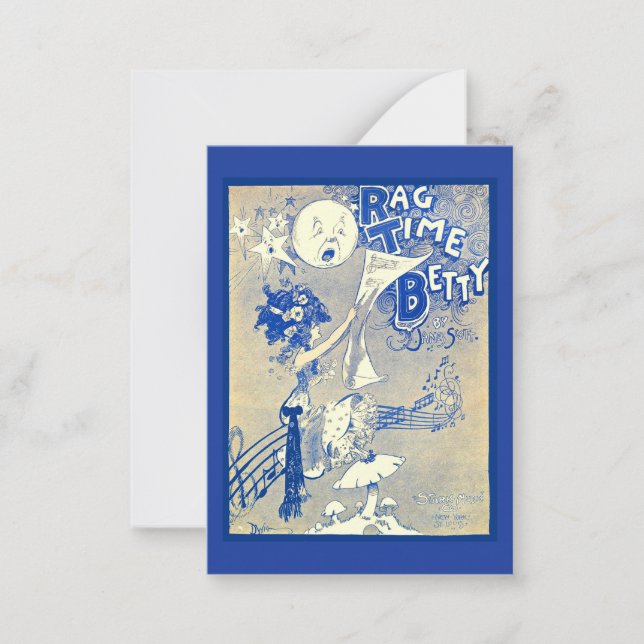 Carte De Correspondance 1909 Ragtime Betty partition art (Devant)