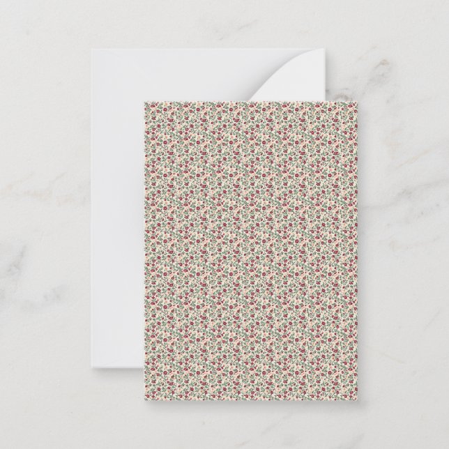 Carte De Correspondance 1940s Utility Floral Sprig Pattern (Devant)