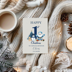 Carte De Correspondance 1er Noël du bébé personnalisé Premier Noël