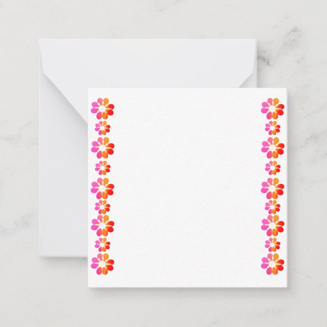 Carte De Correspondance 30 Fleur rouge orange (Devant)