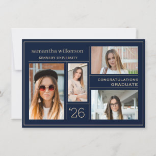 Carte De Correspondance 4 Collage de photos Félicitations Diplômé