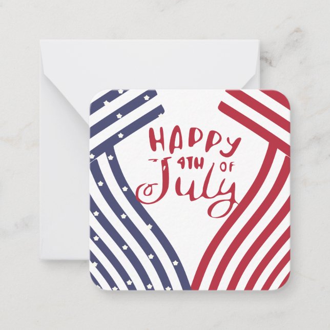 Carte De Correspondance 4 juillet heureux (Devant)