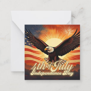 Carte De Correspondance 4 juillet – Hommage majestueux à l'aigle et aux fe