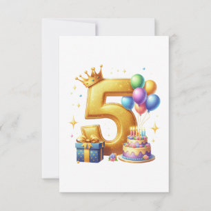 Carte De Correspondance 5ème anniversaire doré