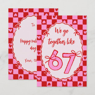 Carte De Correspondance 6 7 Mème Tendance Coquette Arc Saint-Valentin