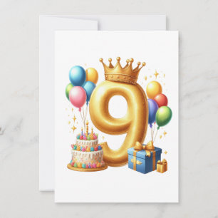 Carte De Correspondance 9e anniversaire doré
