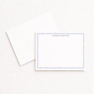 Carte de correspondance à bordure peinte à la main