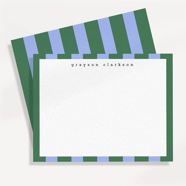 Carte de correspondance à bordure verte et bleu pe (Créateur téléchargé)