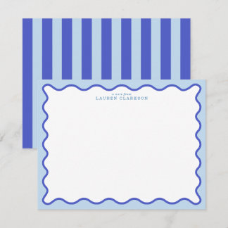 Carte de correspondance à cadre ondulé et fond ray