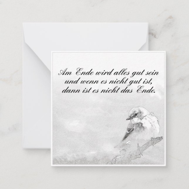Carte De Correspondance À la fin, tout ira bien (Devant)