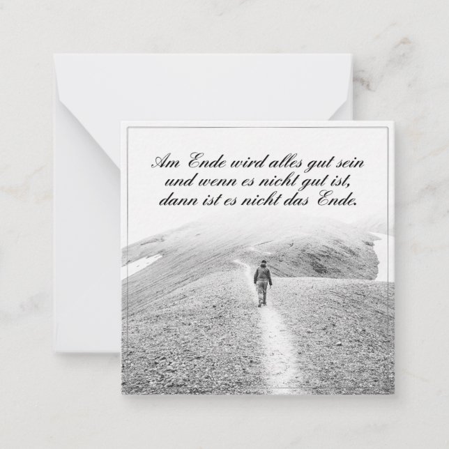 Carte De Correspondance À la fin, tout ira bien (Devant)