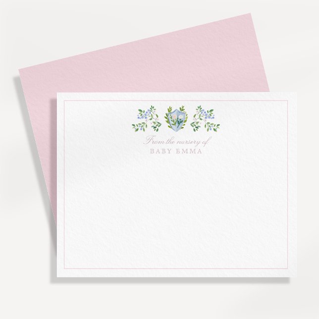 Carte de correspondance à motif floral de crèche à (Créateur téléchargé)