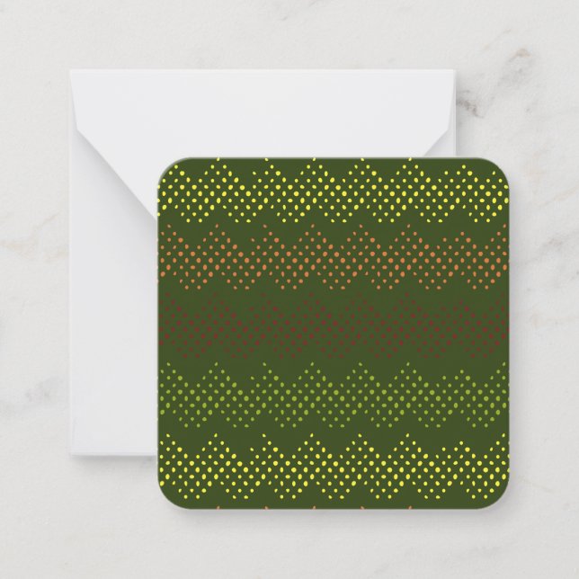 Carte de correspondance à motif vert (Devant)
