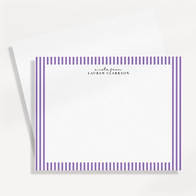 Carte de correspondance à rayures lavande (Créateur téléchargé)