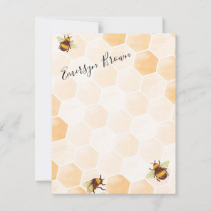 Carte De Correspondance Abeille aquarelle