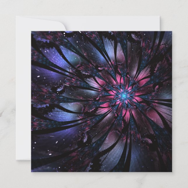 Carte De Correspondance Abstract fractal flower design.   (Devant)