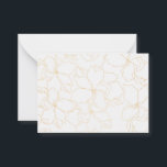 Carte De Correspondance abstrait floral or graphique sur blanc<br><div class="desc">graphique abstrait floral or sur carte blanche</div>