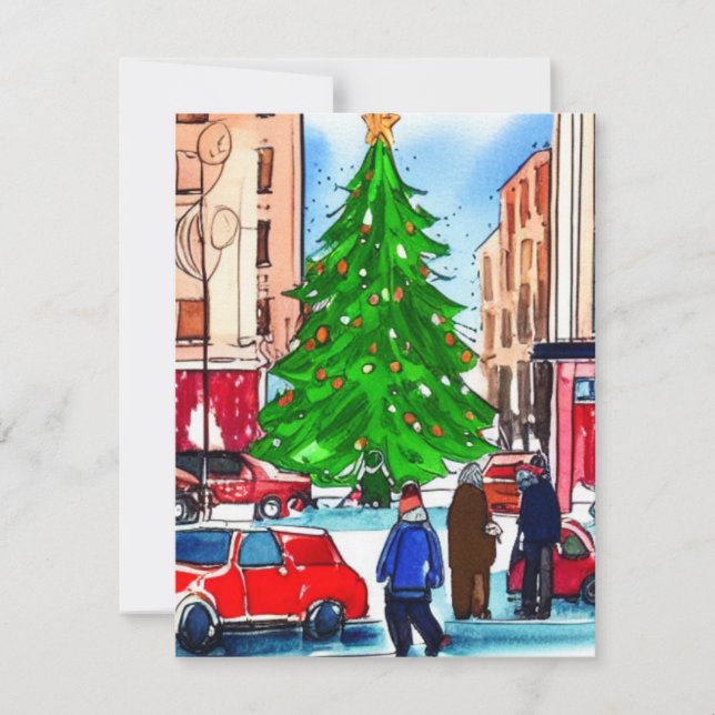 Carte De Correspondance Achats de Noël (Devant)