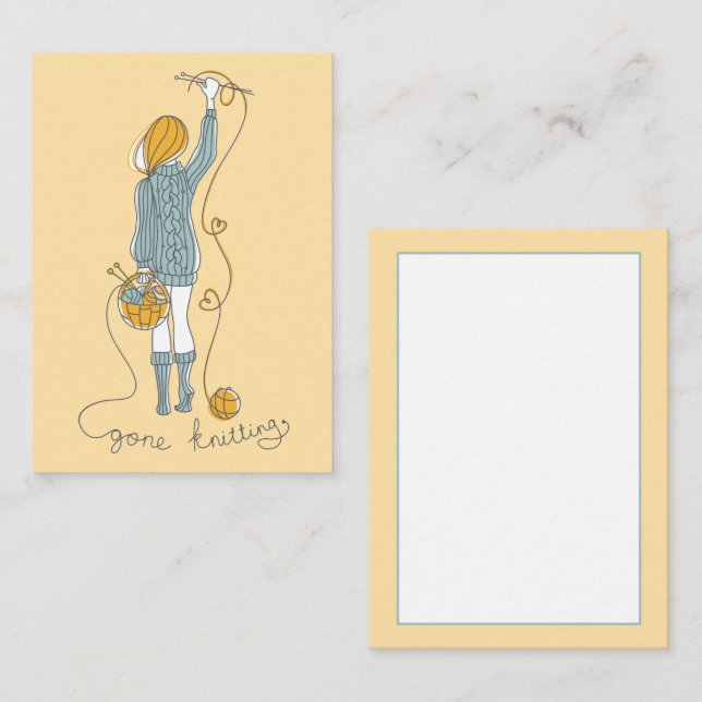 Carte De Correspondance Addict tricot (Devant / Derrière)