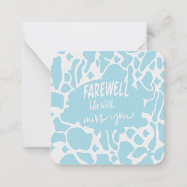 Carte De Correspondance Adieu ! Nous allons vous regretter (Devant)