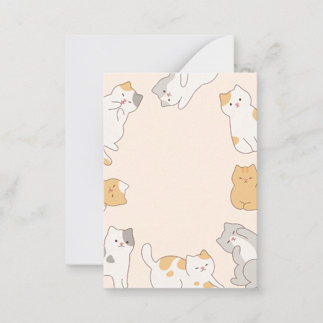 Carte De Correspondance adorable animal de compagnie (Devant)
