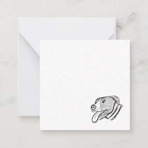 Carte De Correspondance affiche de pitbull dessinée à la main pour amateur