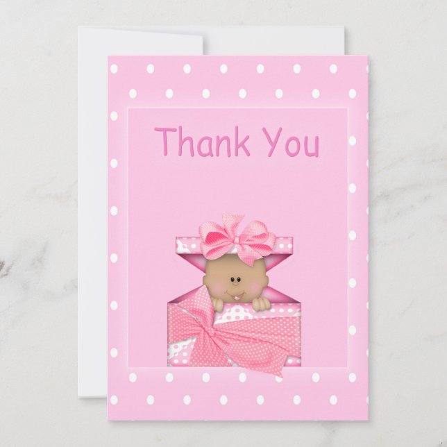 Carte De Correspondance African American Baby Girl Thank You Note (Devant)